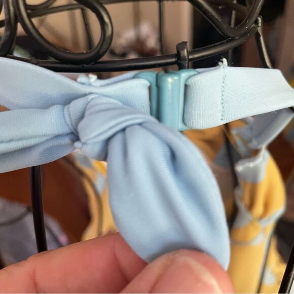 Matilda Jane Polka Dot Halter One Piece Blue Yellow Bathing Suit Girls 4T - Picture 7 of 8